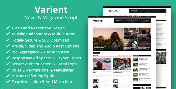 Varient News and Magazine Script Nulled Free Download