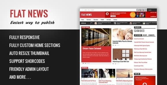 FlatNews Responsive Magazine Blogger Template