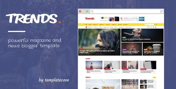 Trends - News Magazine Responsive Blogger Template