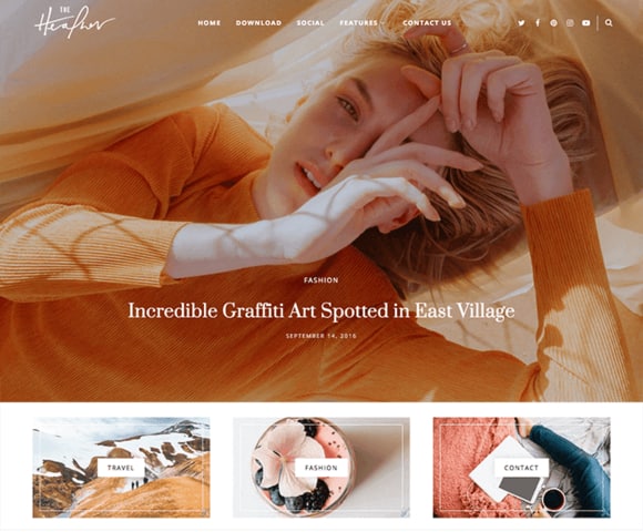 Heather Personal Blogger Template