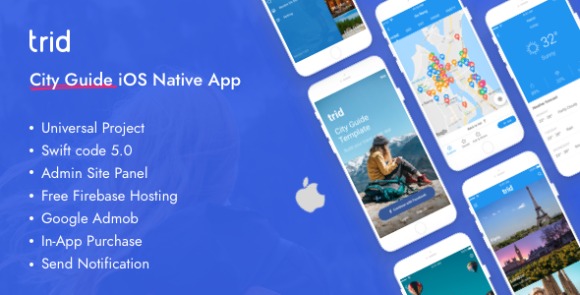 Trid City Travel Guide iOS Native with Admin Panel App Source Code