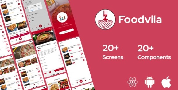 Foodvila React Native Template App Source Code