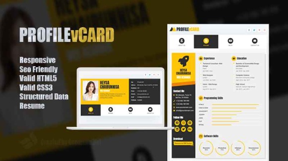 ProfilevCard Responsive Blogger Template Download
