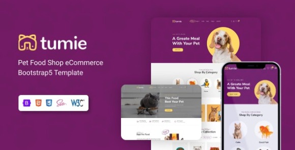 Tuime Animal Food Website Template Download
