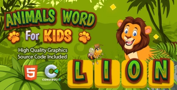 Animals Word for Kids HTML5 Game Download