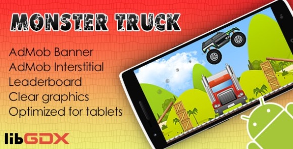 Monster Truck with AdMob and Leaderboard Source Download