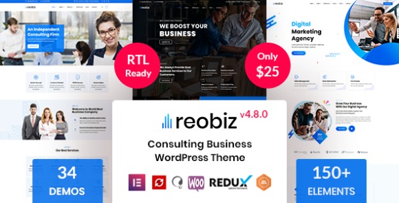 Reobiz Consulting Business WordPress Theme Download