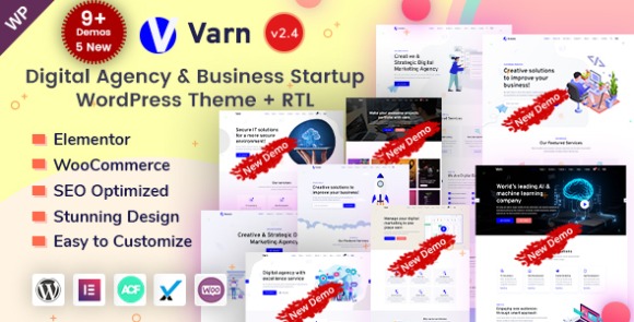 Varn Elementor IT and SEO Agency WordPress Theme Download