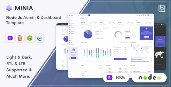 Minia NodeJS Admin and Dashboard Template Download
