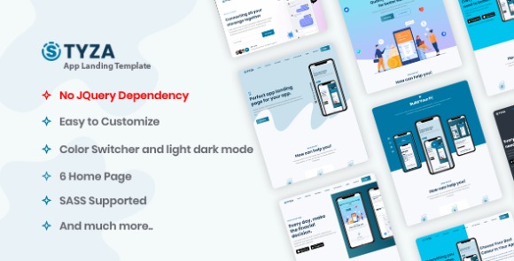 Styza App Landing Page Template Download