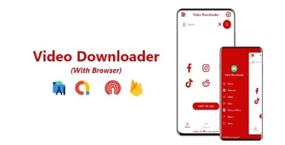 Video Downloader with Browser AdMob Firebase OneSignal App Source