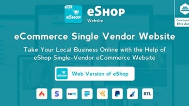 eShop Web eCommerce Single Vendor Website PHP Script