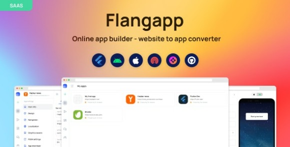 Flangapp SAAS Online App Builder from Website Script