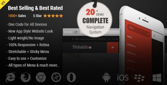 Web Slide Responsive Mega Menu for Bootstrap Script Download