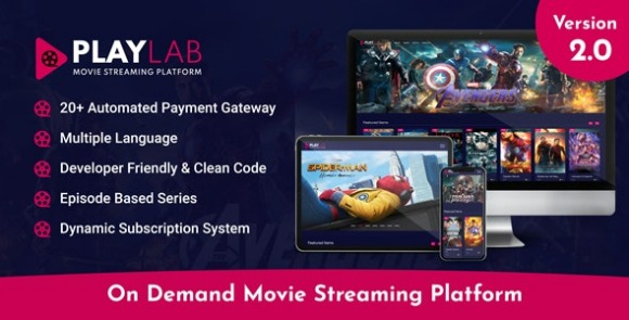 PlayLab On Demand Movie Streaming Platform PHP Script