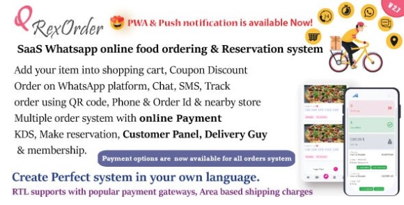 QrexOrder SaaS QR Menu Restaurants WhatsApp Online Ordering Reservation