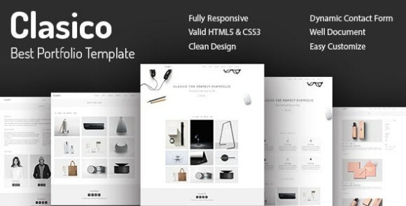 Clasico Minimal Portfolio HTML5 Template Download