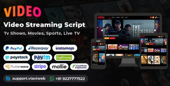 Video Streaming Portal TV Shows Movies Sports Live TV Nulled