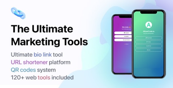 66biolinks Bio Links URL Shortener QR Codes and Web Tools SaaS Nulled Script
