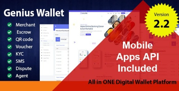 Genius Wallet Advanced Wallet CMS with Payment Gateway API Nulled Script