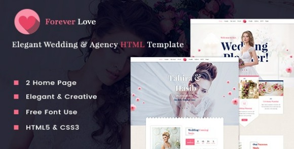 Forever Love Wedding and Agency HTML Template