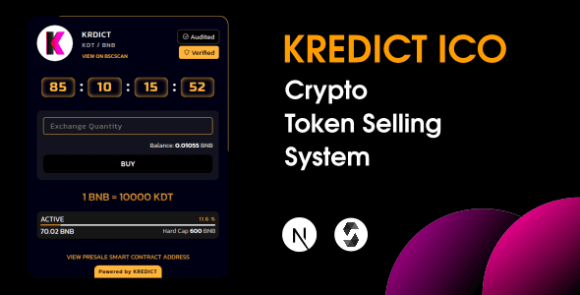 KREDICT ICO Crypto Token Selling System