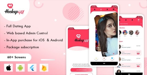Hookup4u Complete Flutter Based Dating App with Admin