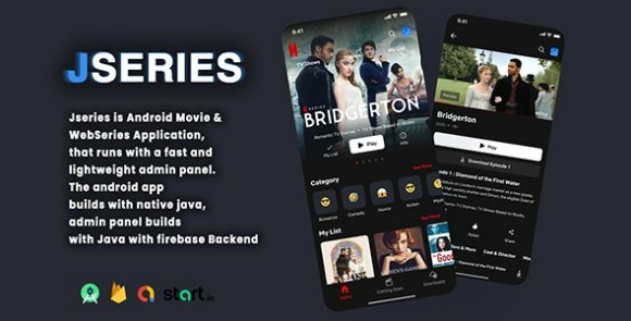 Jseries Movie Web Series with Firebase Backend Netflix Clone App