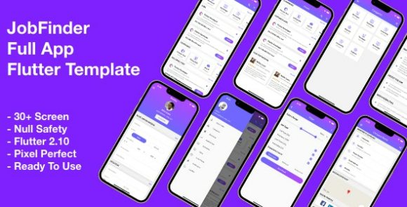 Flutter Job Finder Full App Template