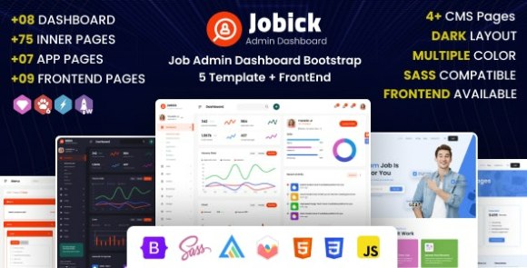 Jobick Job Admin Dashboard Bootstrap Template FrontEnd