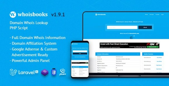 WhoisBooks Domain Whois Lookup PHP Script Nulled