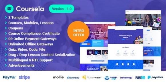 Coursela Personal Course Selling Website Nulled Script