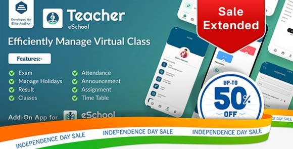 Teacher Flutter App eSchool Virtual School Management System Source
