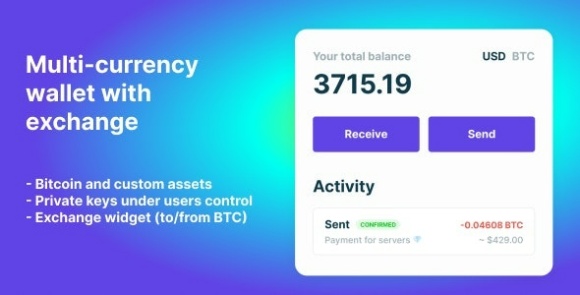 Bitcoin Ethereum ERC20 Crypto Wallets with Exchange WordPress Plugin Nulled