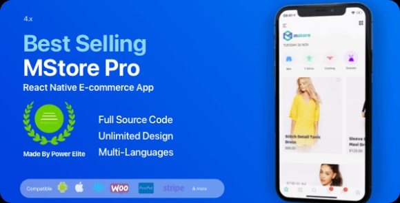 MStore Pro Complete React Native Template for e-Commerce App Source