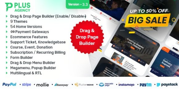 PlusAgency Multipurpose Website Business CMS Nulled Script