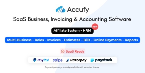 Accufy SaaS Business Invoicing and Accounting Software Nulled Script