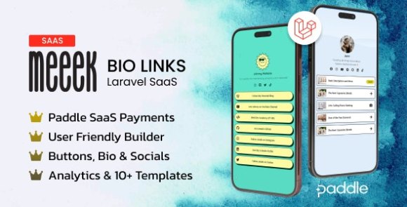 Meeek Bio Links SaaS Laravel Script