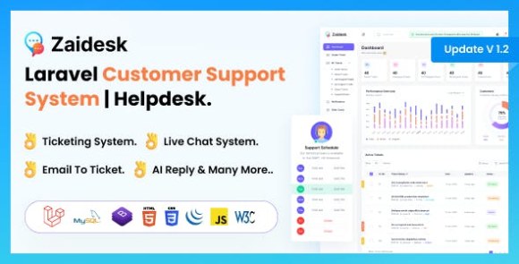 Zaidesk Customer Support System Helpdesk Support Ticket Nulled Script