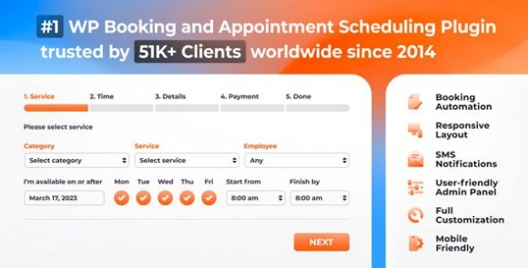 Bookly PRO Appointment Booking and Scheduling Software System Nulled Plugin