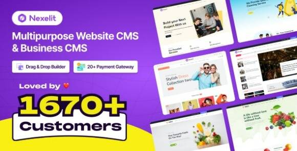 Nexelit Multipurpose Website CMS and Business CMS Nulled