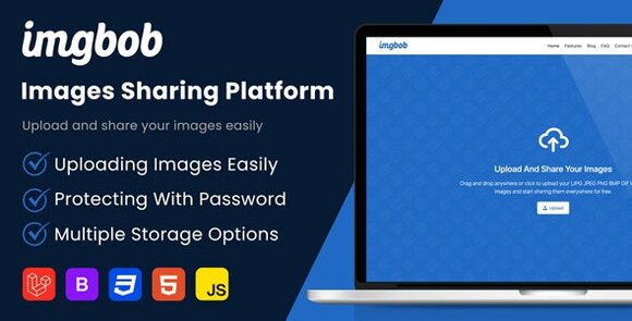 Imgbob Upload and Share Images Platform Nulled Script