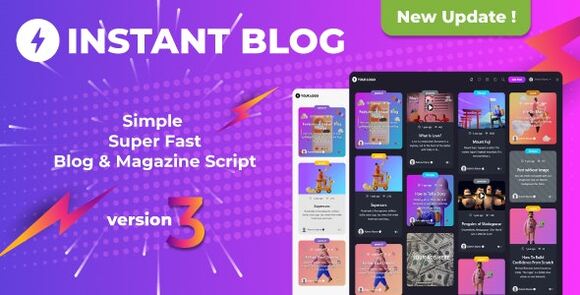 Instant Blog Fast and Simple Blog PHP Script