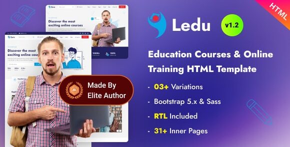 Ledu Education Courses and Online Training Bootstrap Template