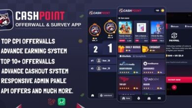 CashPoint Offers and Survey App with Admin Panel