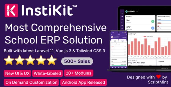 InstiKit School School Management System and School ERP Nulled