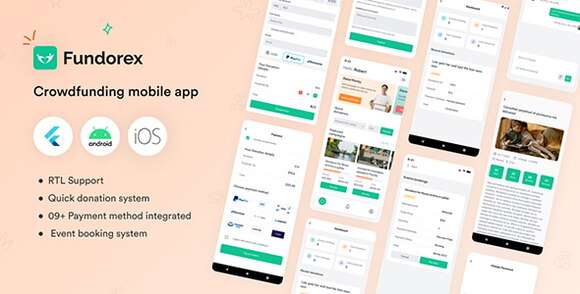 Fundorex Crowdfunding Platform Flutter Mobile App Source