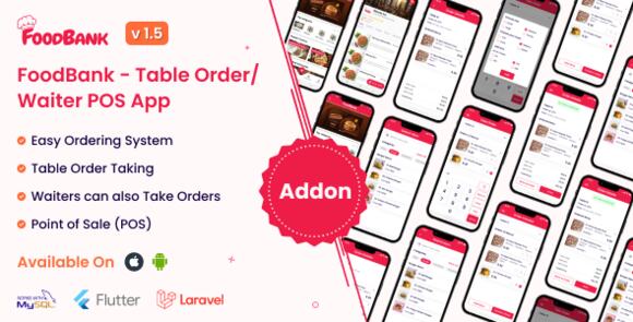 FoodBank Table Order Waiter Point of Sale POS App Source