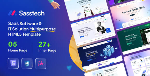 SassTech SaaS Software and IT Solution Multipurpose HTML Template