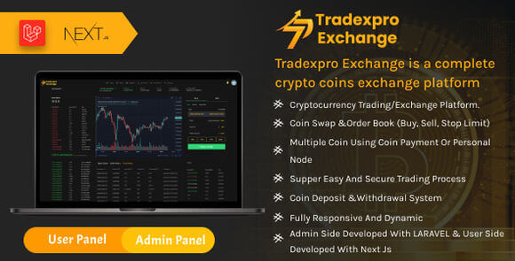 Tradexpro Exchange Crypto Buy Sell and Trading Platform ERC20 and BEP20 Tokens Script
